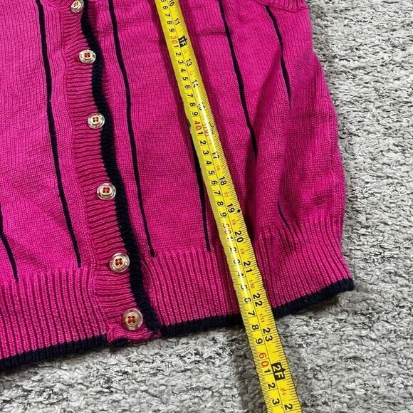 Vintage 90s Line Up Golf Striped Knit Womens Sweater Vest - Picture 7 of 7